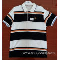 Cotton Yarn Dyed Engineering Stripe Polo Shirts